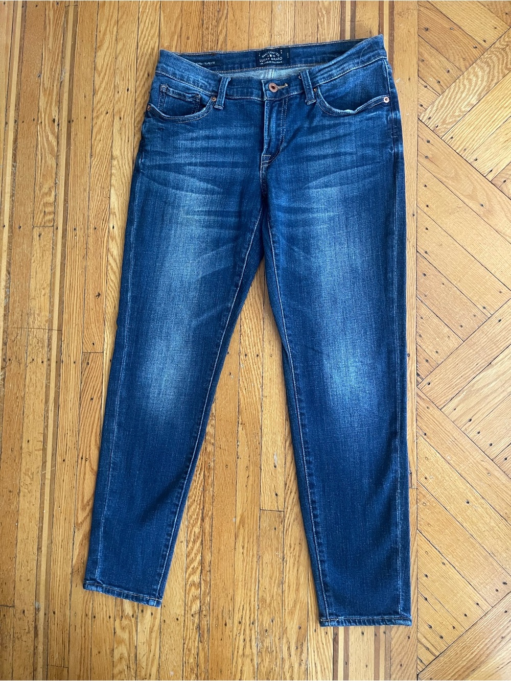 Lucky Brand Sienna Cigarette Jeans 27 Skinny Ankle Dark Wash